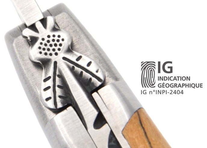 Laguiole mit GA, 12 cm Griff aus Aubrac-Buchenholz,  Klassiche Biene Nr.1