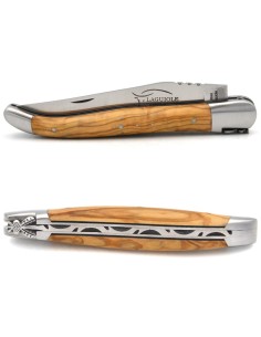 Laguiole IG en olivier, abeille classique n°1, manche de 12 cm 2