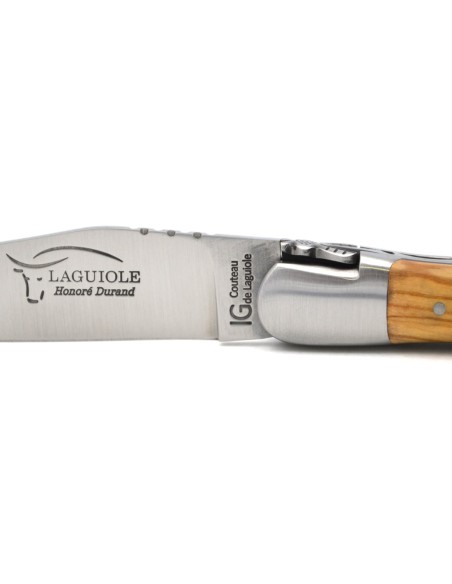 Laguiole IG en olivier, abeille classique n°1, manche de 12 cm