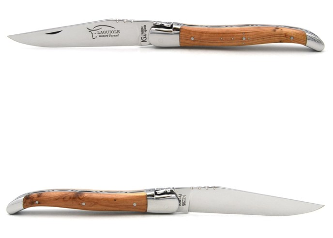 Laguiole mit GA, 12 cm Griff aus Wacholderholz,  Klassiche Biene Nr.2