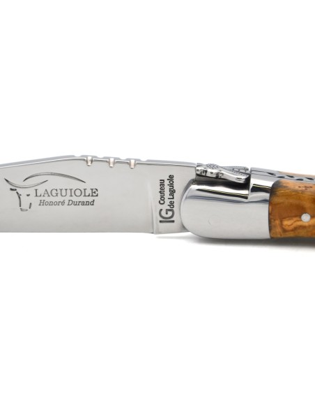 Laguiole mit GA, 12 cm Griff aus Olivenholz,  Klassiche Biene Nr.2