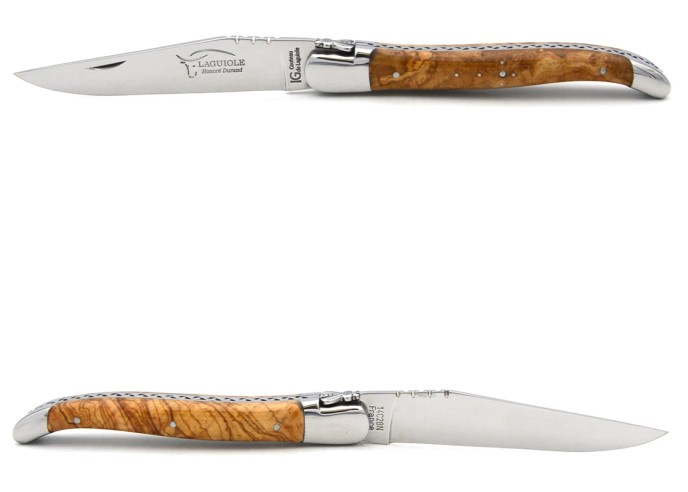 Laguiole mit GA, 12 cm Griff aus Olivenholz,  Klassiche Biene Nr.2