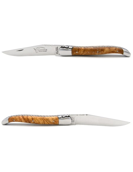 Laguiole mit GA, 12 cm Griff aus Olivenholz,  Klassiche Biene Nr.2