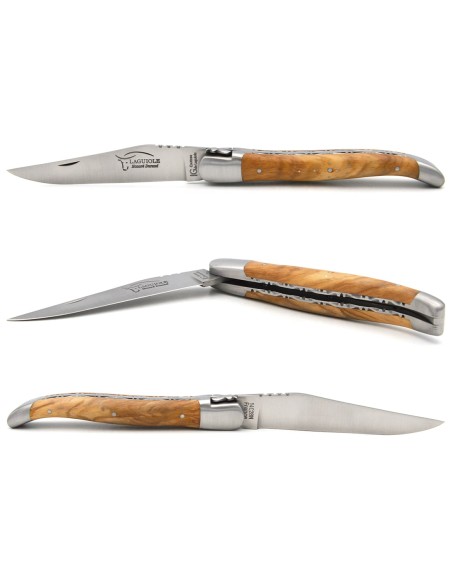 12 cm aus Olivenholz, Doppelplatinen ziseliert, Glatte Feder