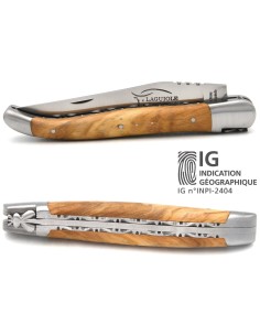 12 cm aus Olivenholz, Doppelplatinen ziseliert, Glatte Feder