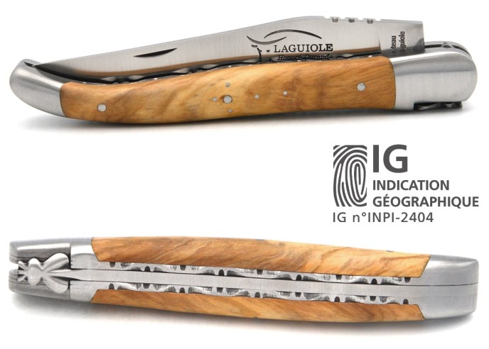 12 cm aus Olivenholz, Doppelplatinen ziseliert, Glatte Feder