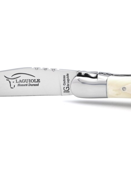 Laguiole knife GI label, 12 cm warthog handle with corkscrew