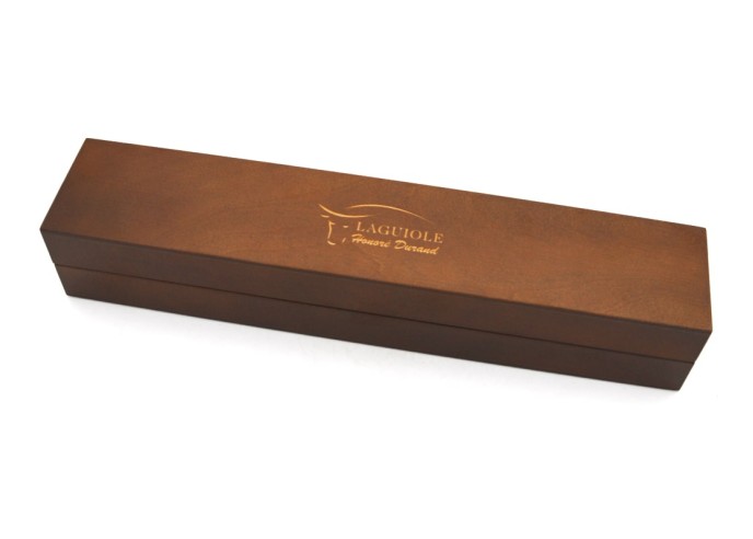 Couteau de cuisine lame damas manche en genévrier