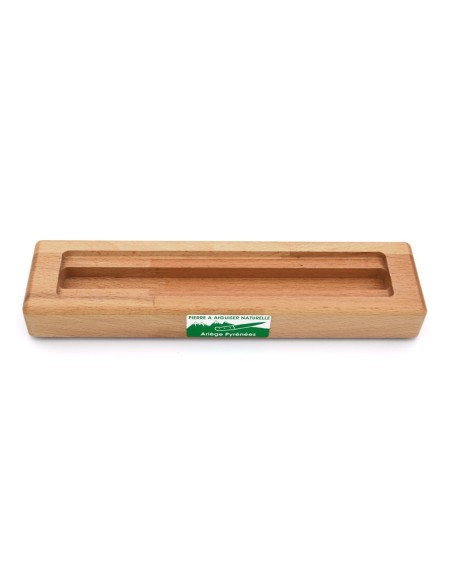 Natural whetstone with 2 grains, wooden base. Useful for all kind of knives (pocket and kitchen)