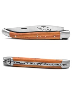 Laguiole pocket knife, 11 cm, welded bee, rosewood handle with shiny bolsters