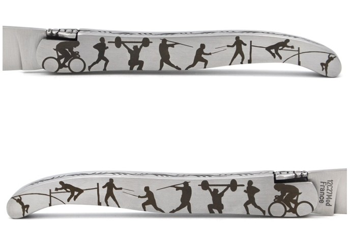 Le squelette - Plein manche tout inox mat - Coutellerie Honoré Durand