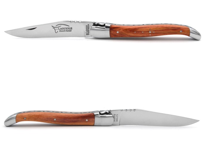 Laguiole with Geographical Indication label, rosewood handle with shiny bolsters