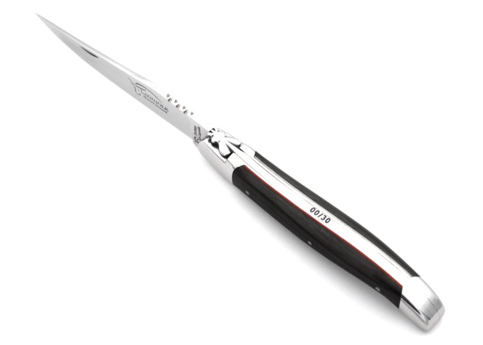 Laguiole Knife with Geographical Indication label “Vendée Globe”, Made from Yacht Carbon Fiber
