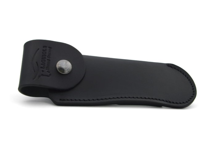 Étui ceinture en cuir avec passant oblique pour couteaux de Laguiole 11 et 12 cm